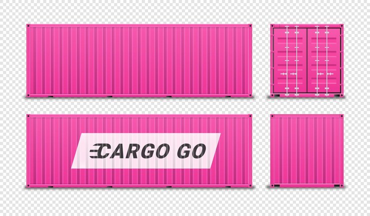 Vector realistic container pink