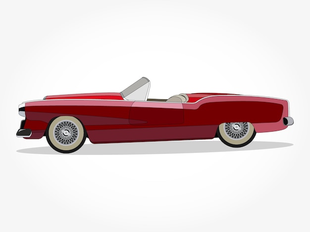 Vector realistic convertible  car with details