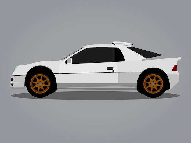 Vector realistic cool white car detail