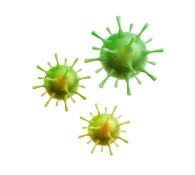 Vector realistic coronavirus sphere cells icons