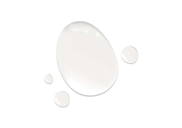 Realistic cosmetic serum drop texture of liquid drops serum gel or collagen skin care