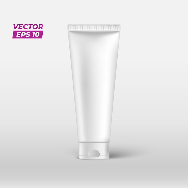 realistic cosmetic tube, empty.