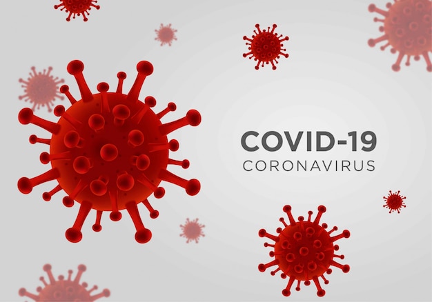 Sfondo realistico covid-19 coronavirus