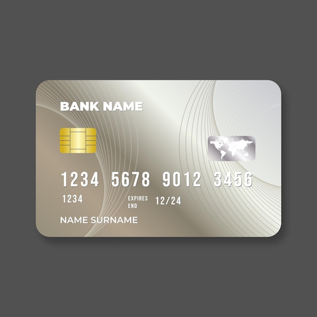 Vector realistic credit card design