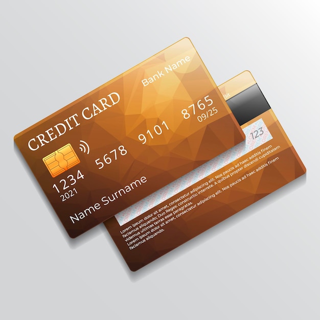 Vector realistic credit card design