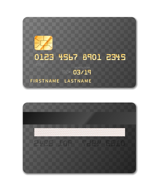 Realistic credit card template