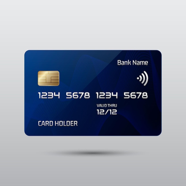 Vector realistic credit card