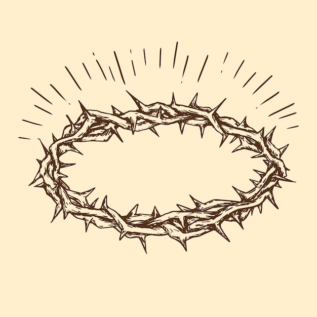 Vector realistic crown of thorns design