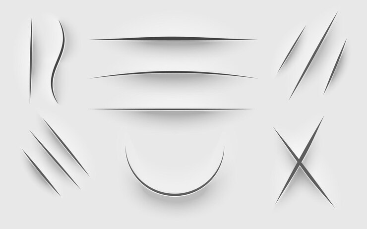 Vector realistic cut paper or claws animal scratches