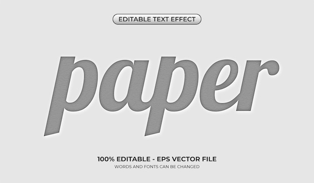 リアルな切り抜き紙のテキスト効果 編集可能な切り抜き紙のテキスト効果