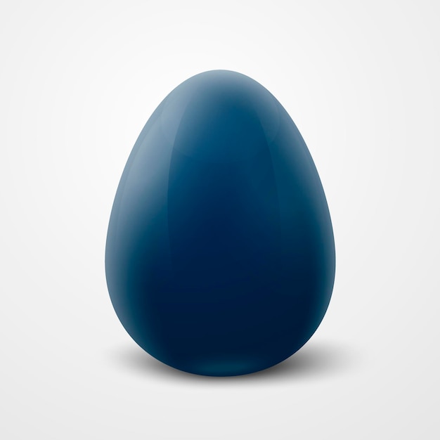 Realistic dark easter egg with bright backlight