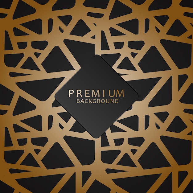 Realistic Dark luxury background with abstract shapes