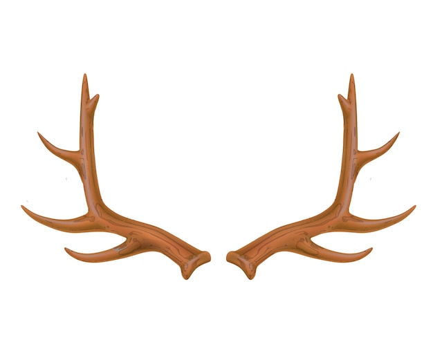 Vector realistic deer horns for christmas