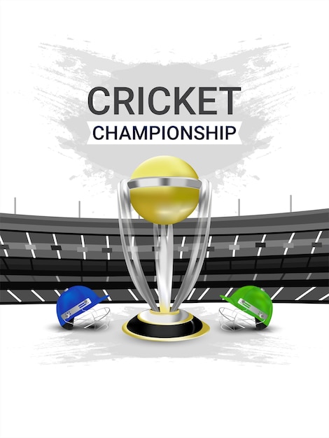 Realistic design concept of cricket tournament