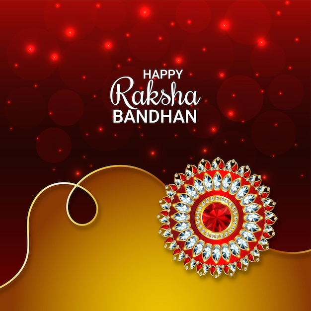 Realistic design concept for happy rakhi