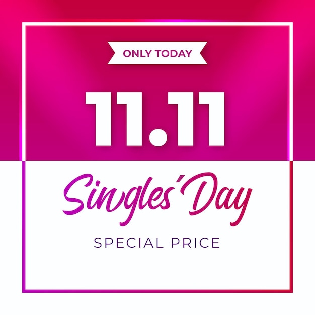 Vector realistic design singles' day