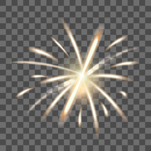 Realistic Detailed 3d Fire Spark on a Transparent Background Vector