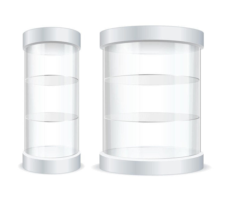 Vector realistic detailed 3d glass medical pills with bubbles vector