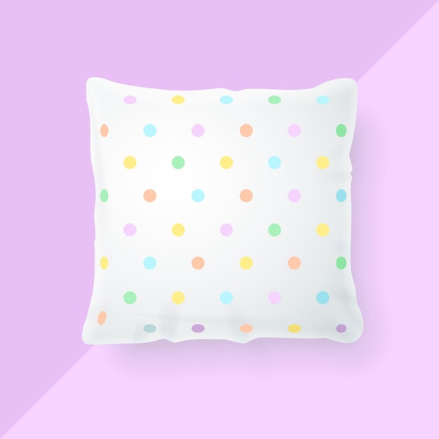 Vector realistic detailed 3d pillow mock up vector