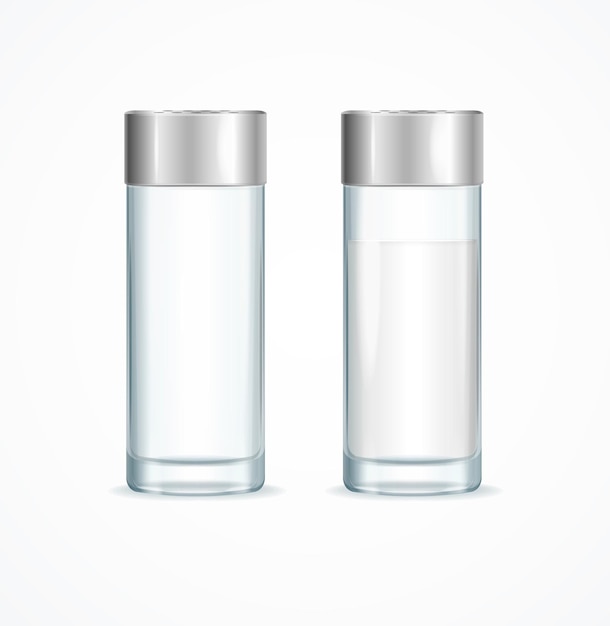 Realistic Detailed 3d Salt Shakers Set Vector