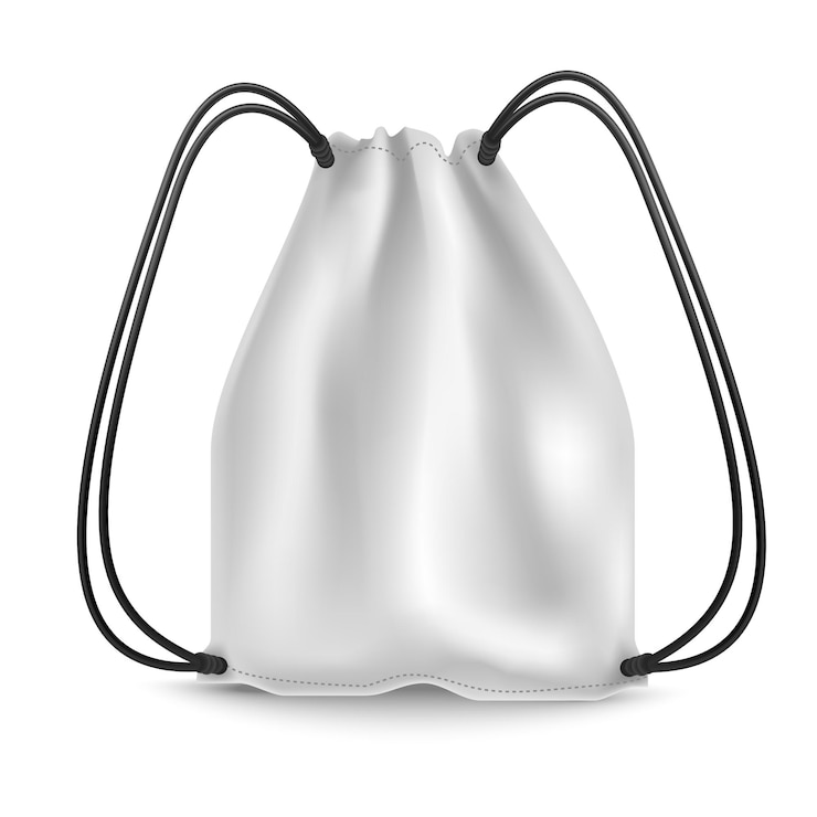 Vector realistic detailed 3d white blank sports backpack empty template mockup set vector illustration of mock up bag