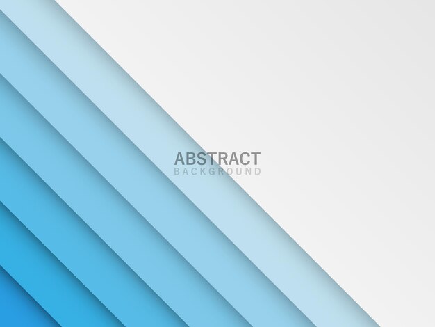 Vector realistic diagonal blue gradient paper cut abstract background