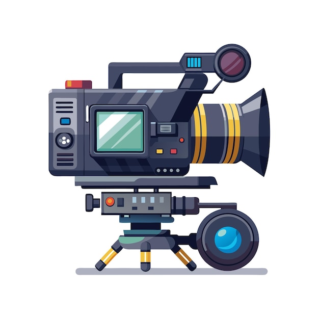 Realistic Digital Camera Vector Illustration Concept