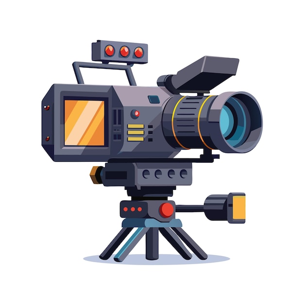 Realistic Digital Camera Vector Illustration Concept
