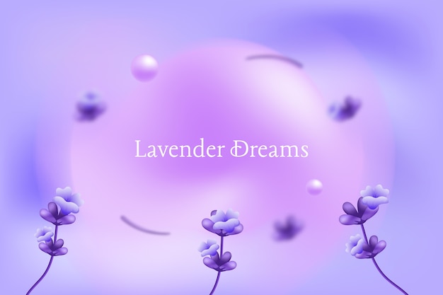 Realistic digital lavender background