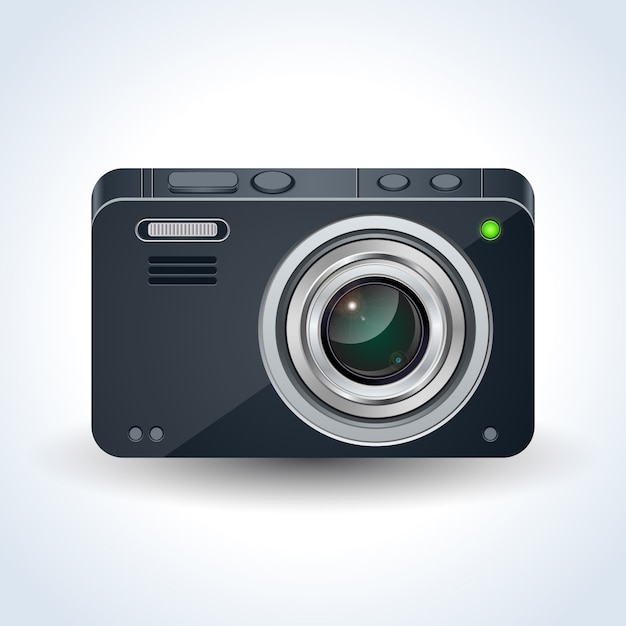 Vector realistic digital photo camera vector illustration