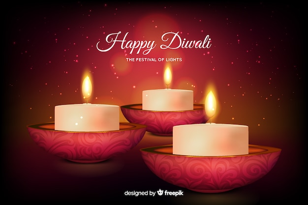 Vector realistic diwali background