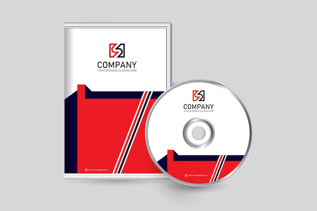 Modello realistico di etichetta del disco e della copertina del dvd. kit professionale per la progettazione dell'identità del marchio. modello di dvd