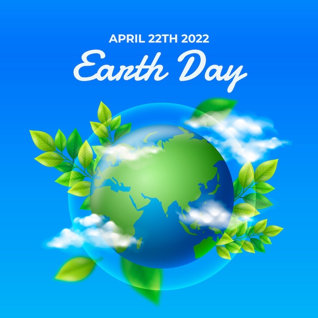 Realistic earth day illustration