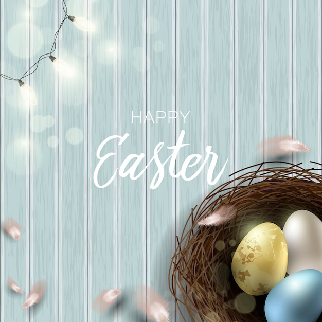 Realistic Easter background