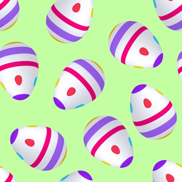 Realistic easter egg pattern for print and design Vector illustration