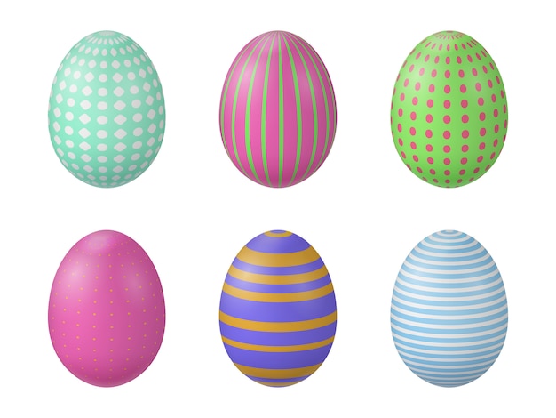 Realistic easter eggs.