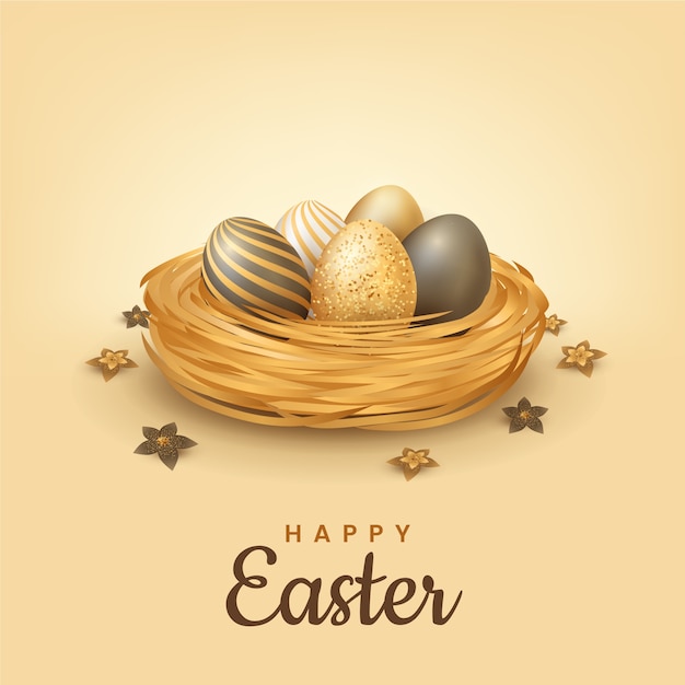 Vector realistic easter illustration