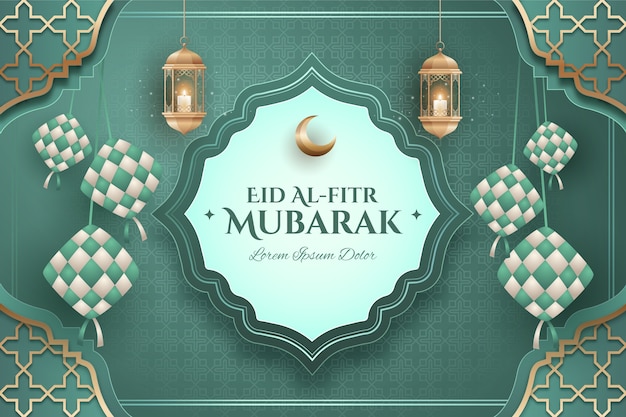 Vector realistic eid al-fitr background