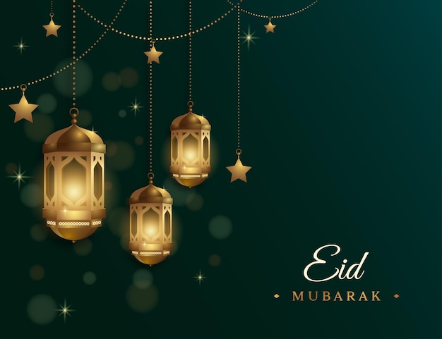 Realistic eid alfitr illustration background