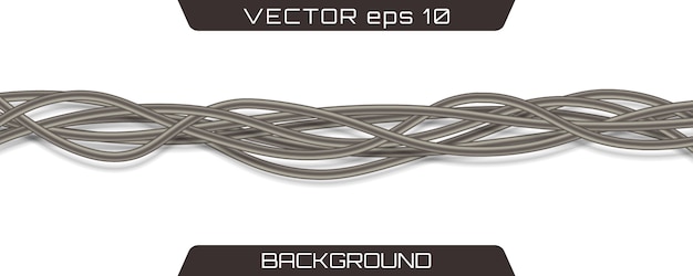 Vector realistic electrical industrial wires.