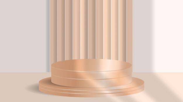 Vector realistic and elegant 3d podium for products