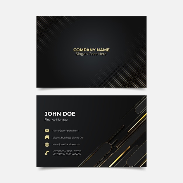 Realistic elegant business card design