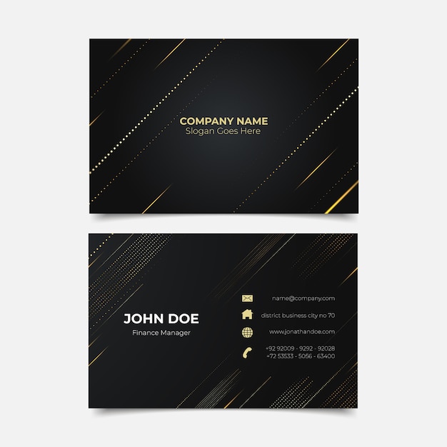 Vector realistic elegant business card design