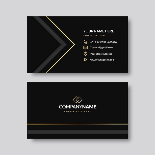 Vector realistic elegant business card