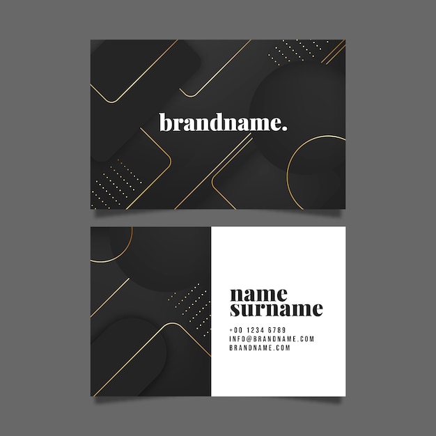 Realistic elegant business card