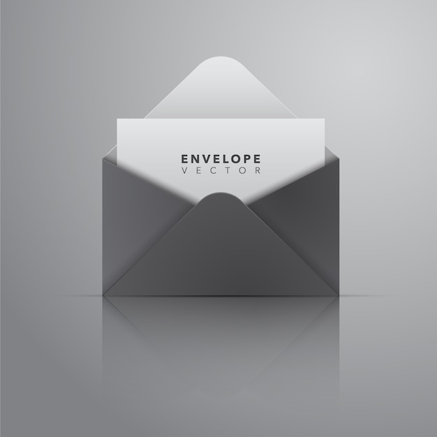 Vector realistic envelope design