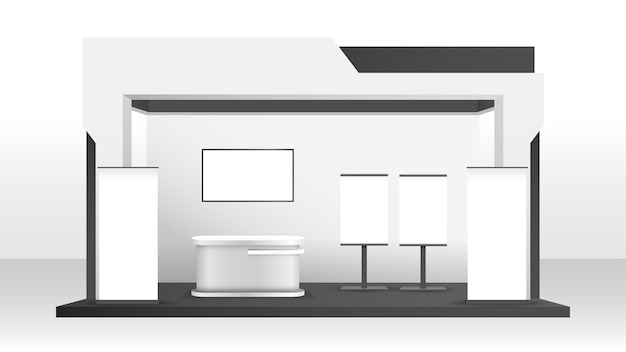 realistic exhibition booth