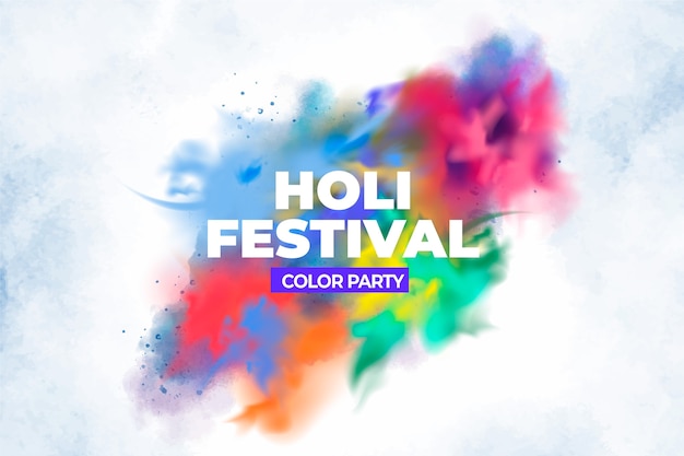 Vettore festival holi indù esplosione realistica