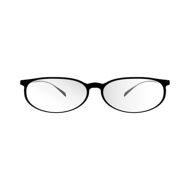 realistic eyeglasse vector isolated on white