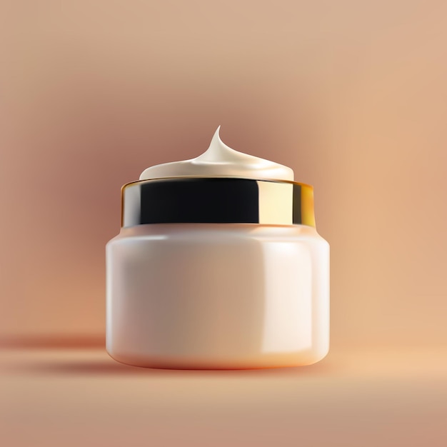 Vector realistic face care cream beauty bottle vector illustration